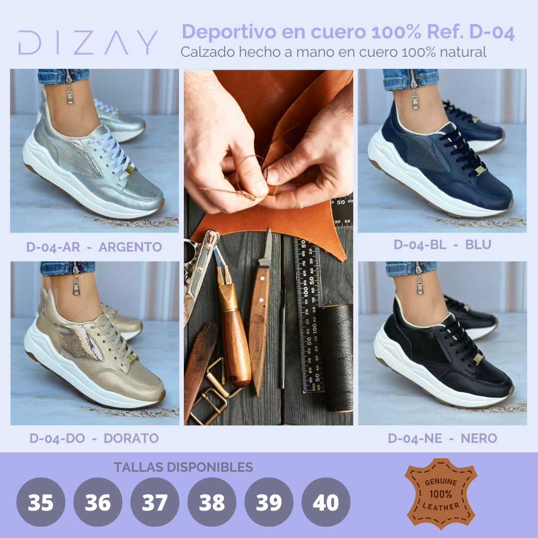 Deportivo en cuero 100%