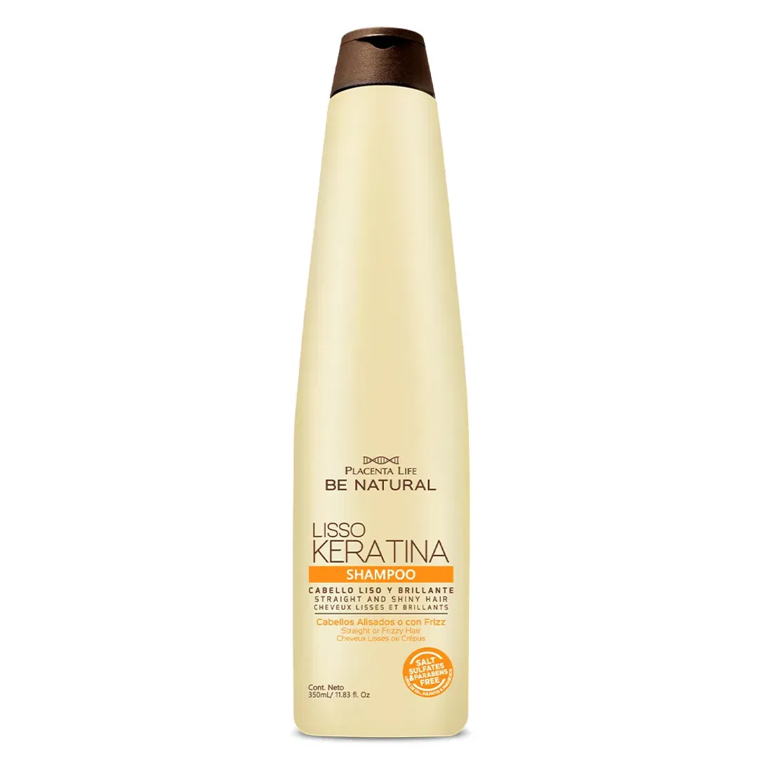 Shampoo Be Natural Lisso Keratina 350 ml Placenta Life Be Natural