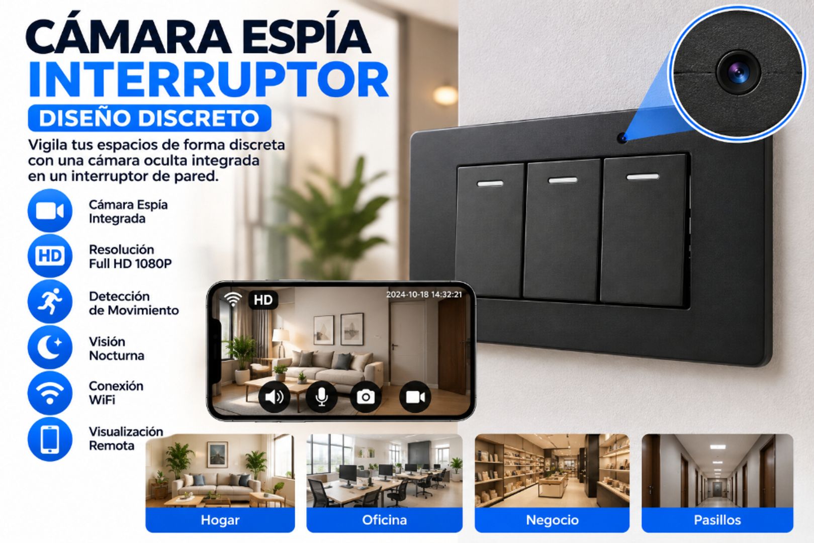 Cámara espía interruptor
