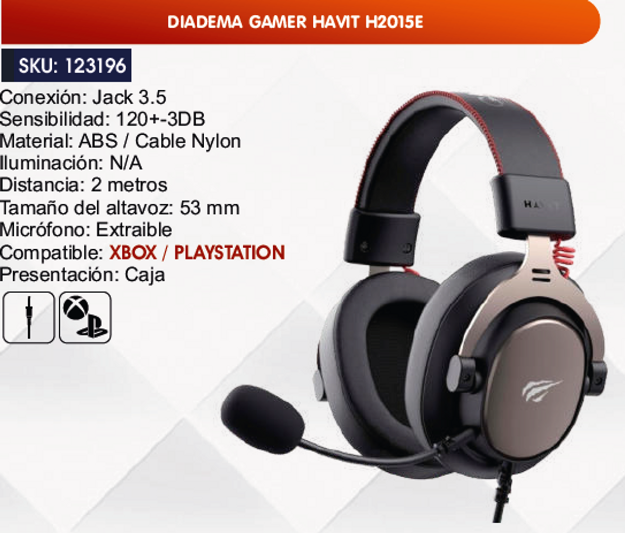 DIADEMA GAMER HAVIT H2015E