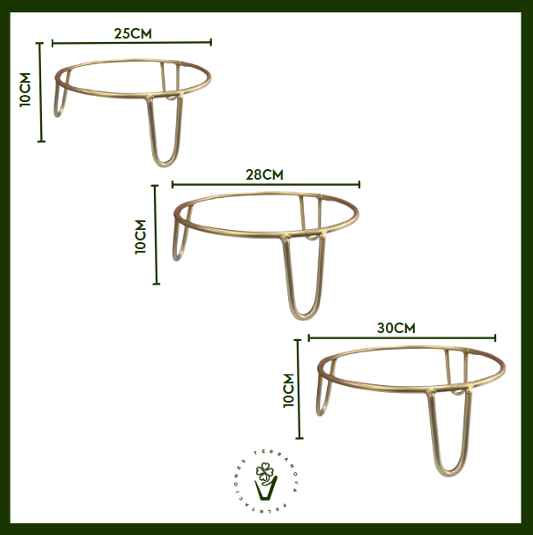 SOPORTE METALICO 10CM (Dorado)