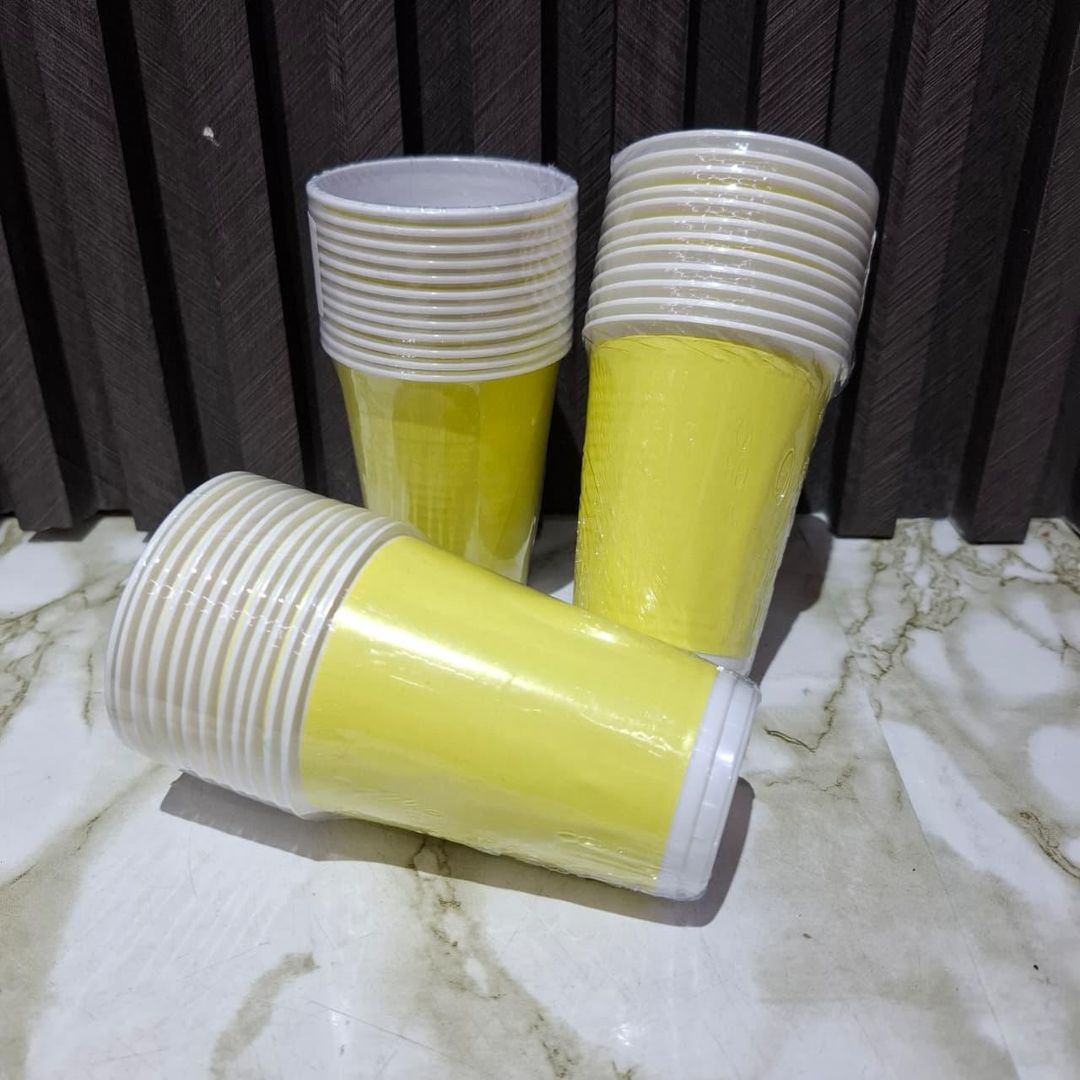 VASO X12 UND AMARILLO PASTEL 