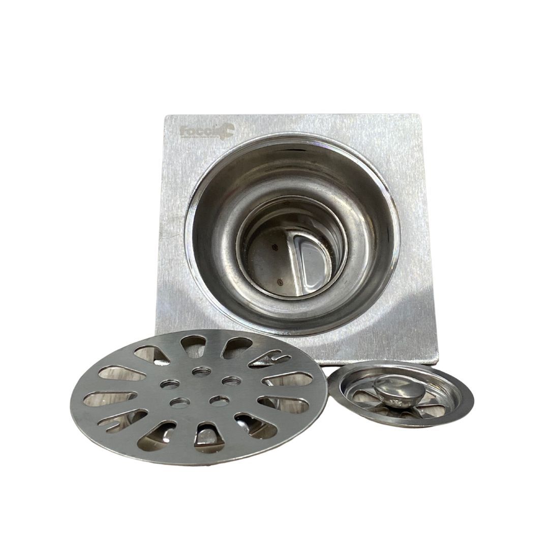 REJILLA ACERO CON SIFON VANGUARDISTA 3"