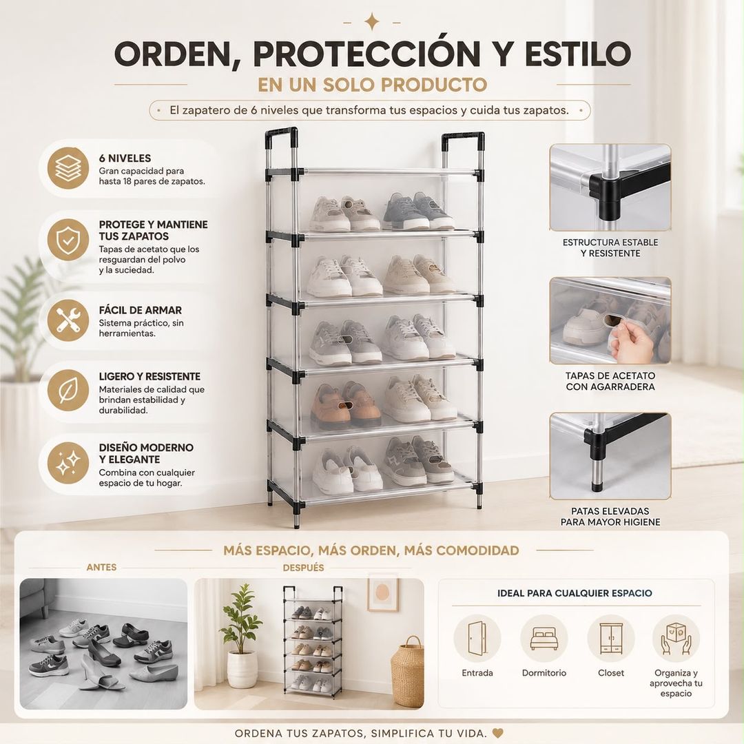 Zapatero 6 niveles 