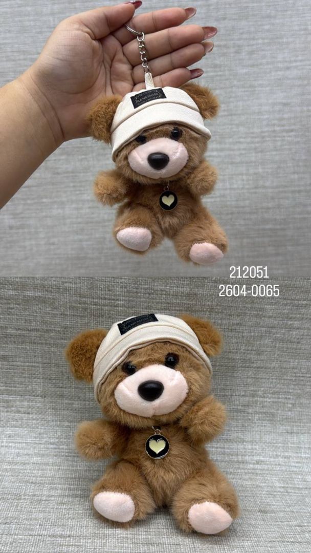 LLAVERO DE OSITO CON GORRA