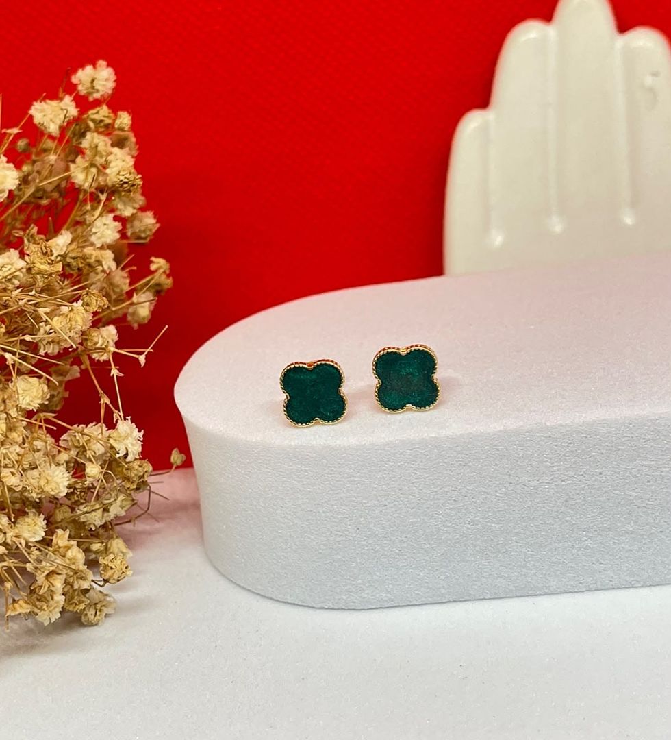 Topos van cleef 10mm verdes medianos