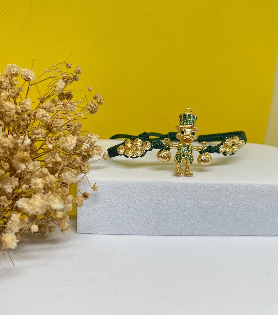 Pulsera Tio Rico en verde balin 4mm italy