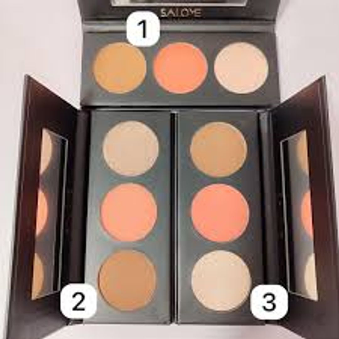 PALETA TRIO SALOME EN POLVO, RUBOR, CONTORNO E ILUMINADOR