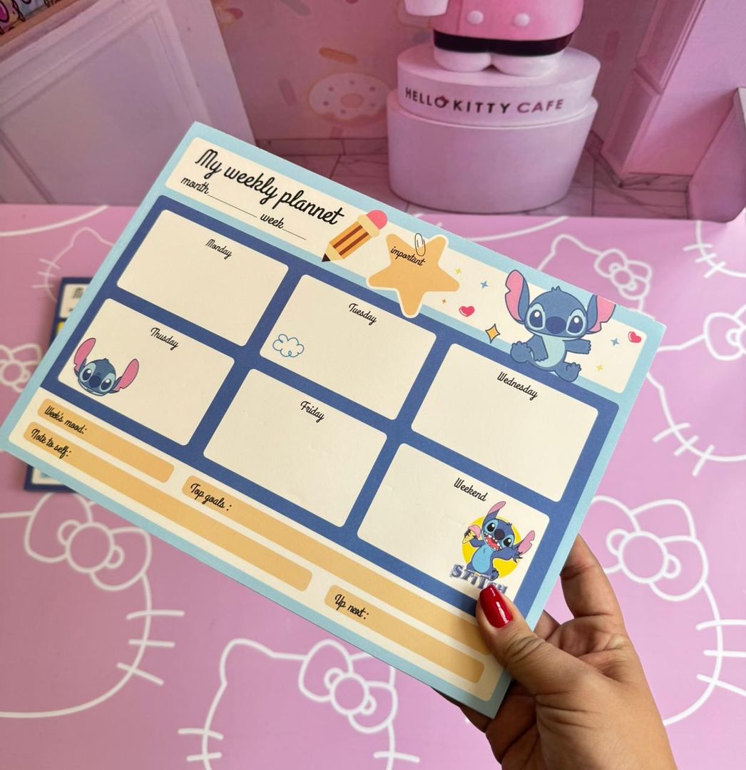 Planeador semanal stitch 