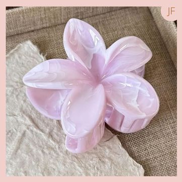 Imagen del producto Pinza de cabello en Acrílico Rosa Mármolado