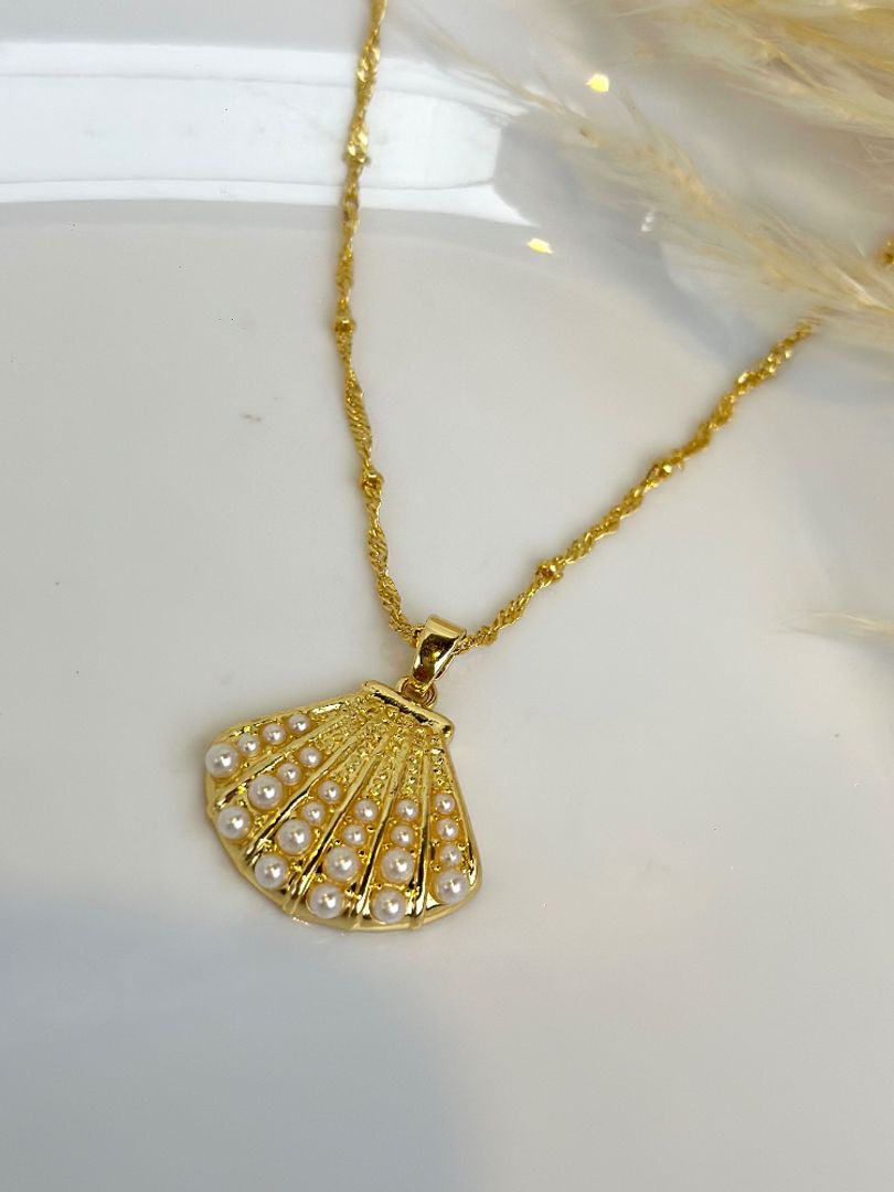 Cadena concha perla 