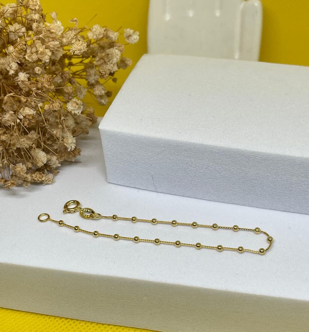 Pulsera veneciana de balines continuos de 16cm