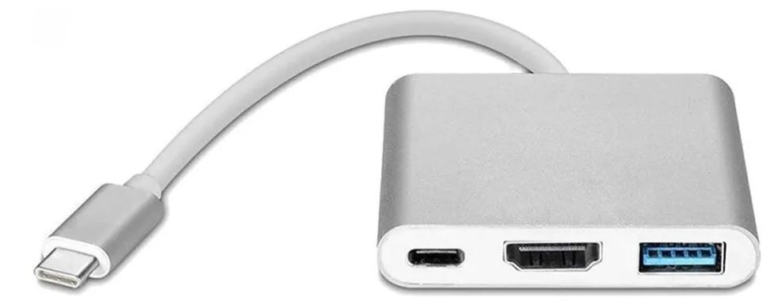 Adaptador multipuerto Tipo C 3 en 1