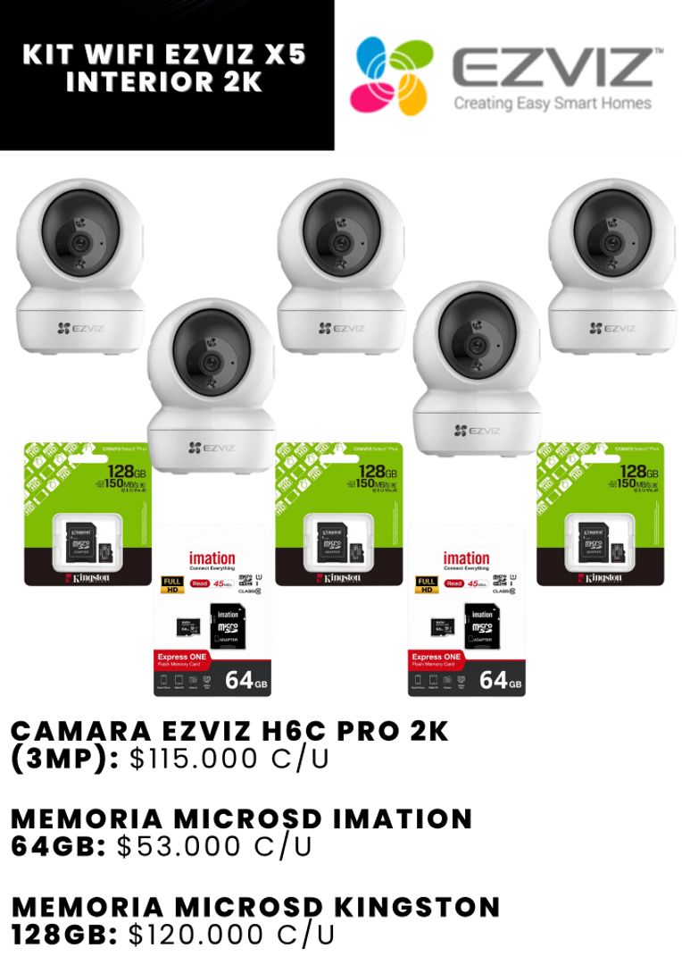 KIT WIFI EZVIZ X5 INTERIOR 2K