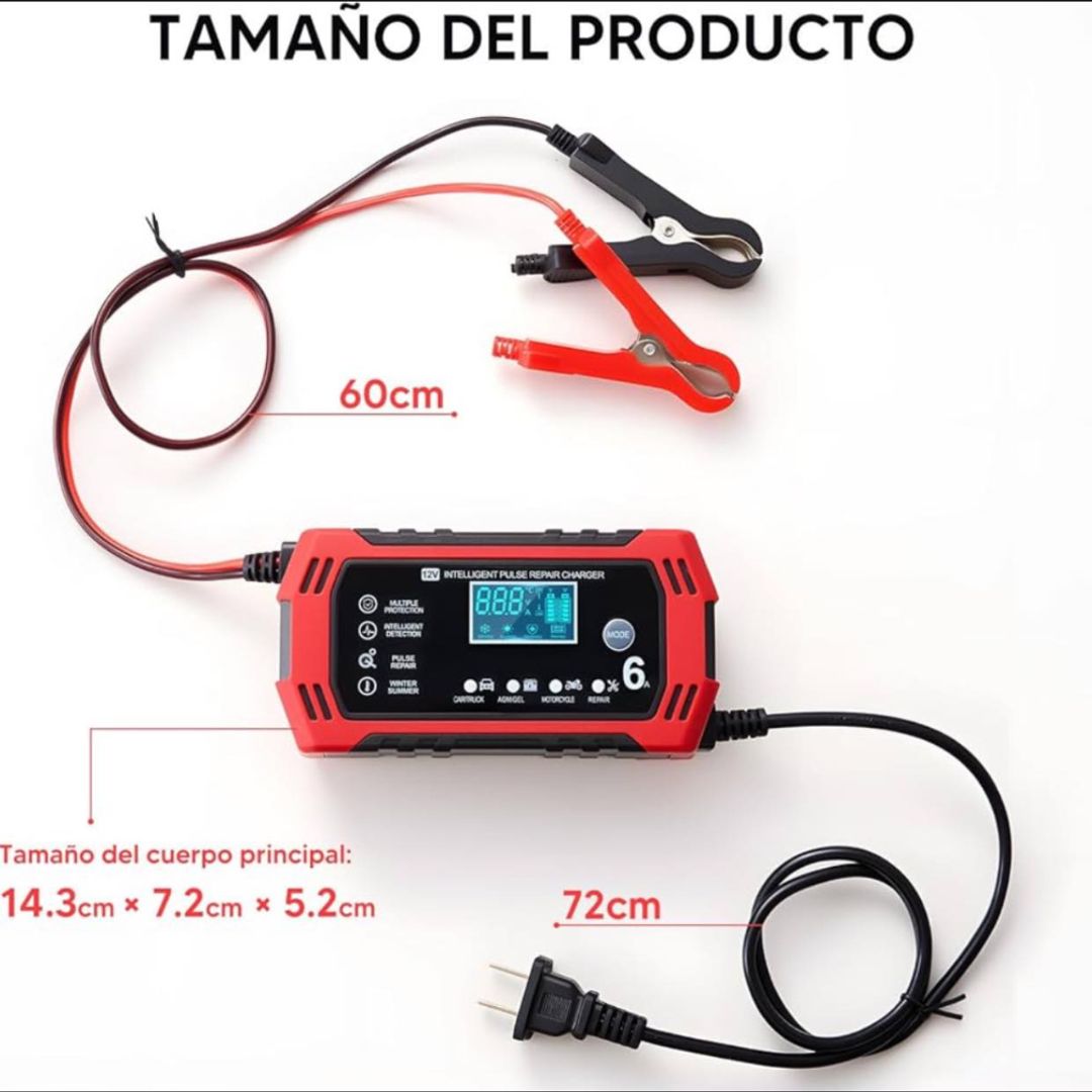 CARGADOR DE BATERIA INTELIGENTE COCHE 6A