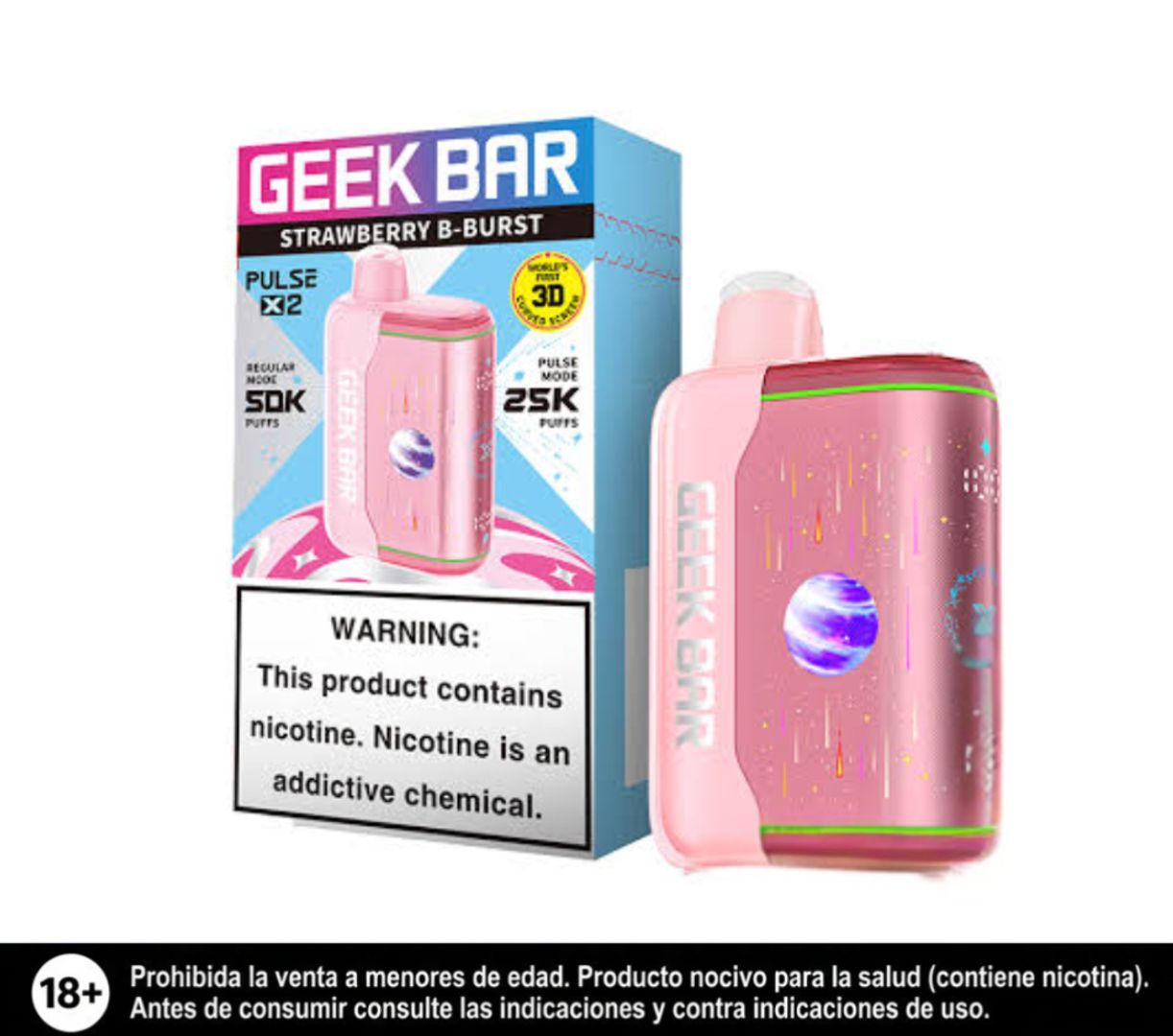 Geek Bar Pulse X2 Strawberry B Burst 50.000 Puffs