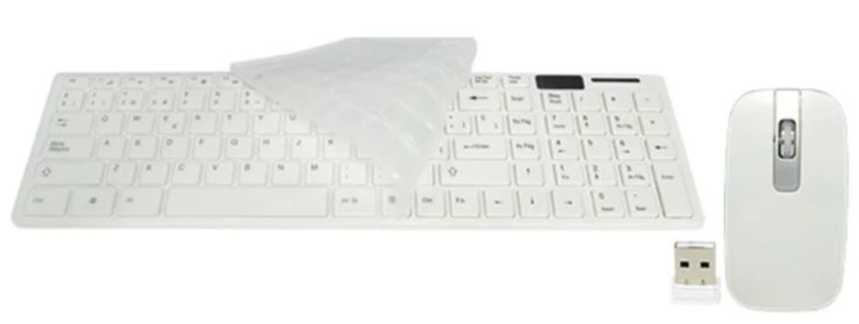 Combo Mouse y teclado inalámbrico blanco WX01