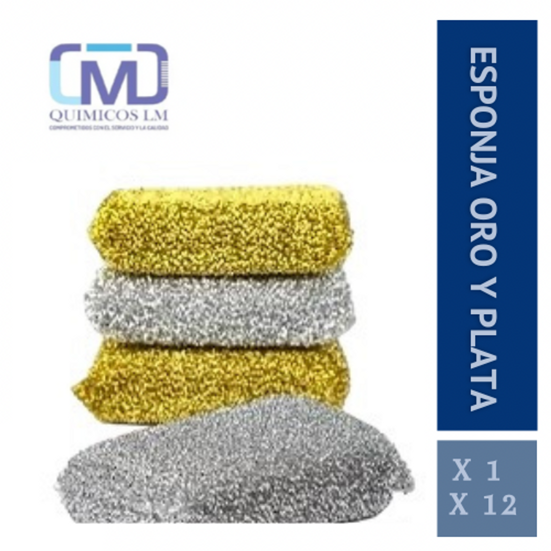 ESPONJA ORO Y PLATA 