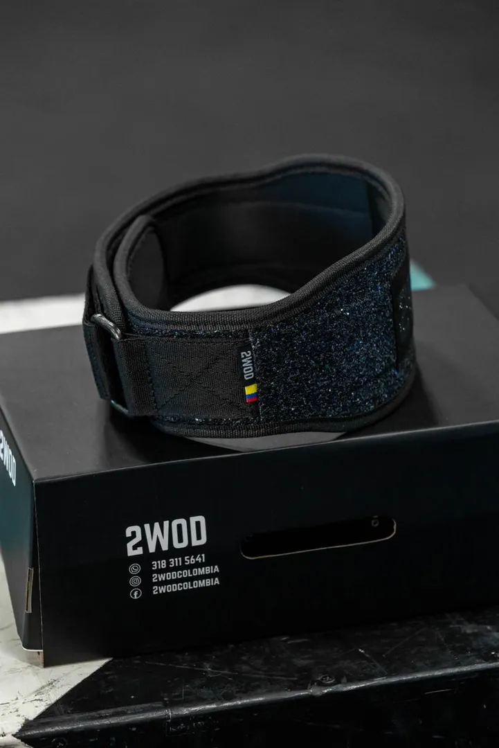 CINTURÓN  GLITTER HEAVY NEGRO 