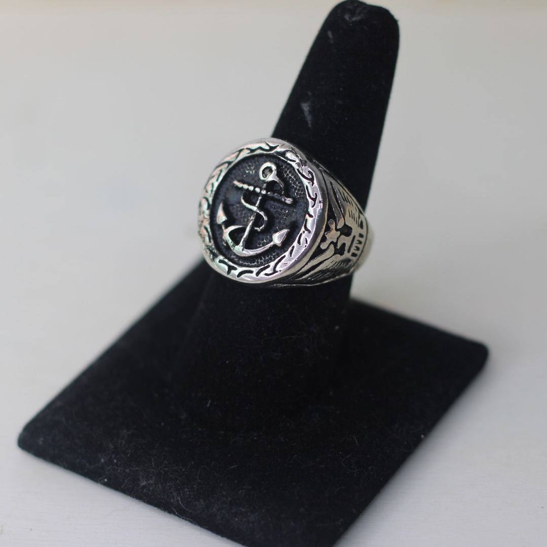 ANILLO ANCLA NEGRO