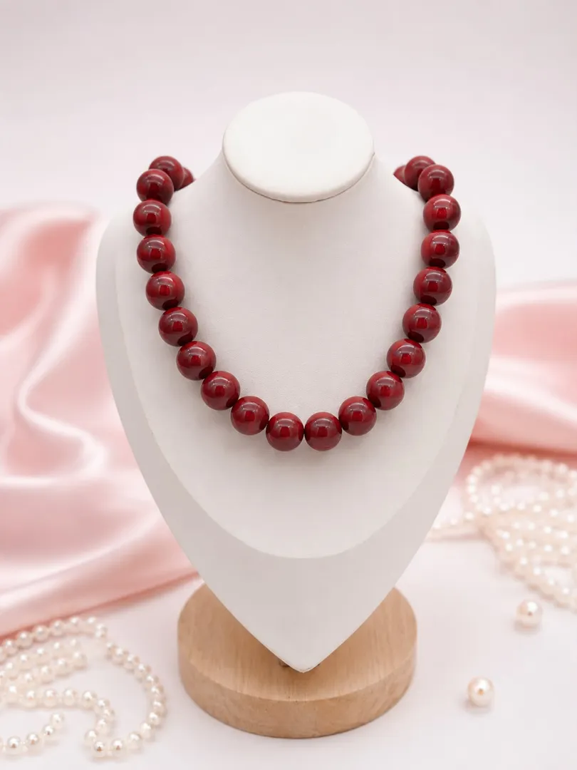 Collar Chicle Rojo oscuro #16 – Sin dije