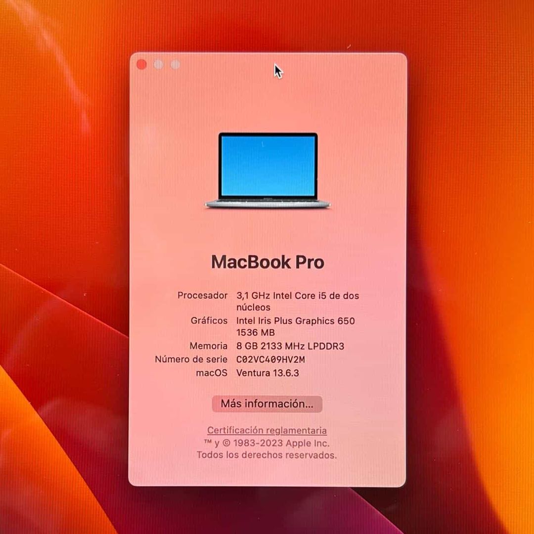 MacBook Pro A1706 13” Touchbar.