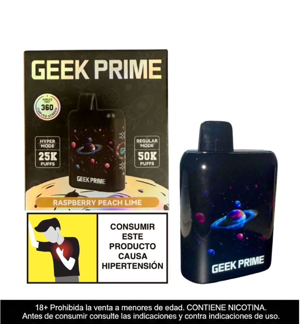 Geek Bar Raspberry Peach Lime 50.000 Puffs Prime