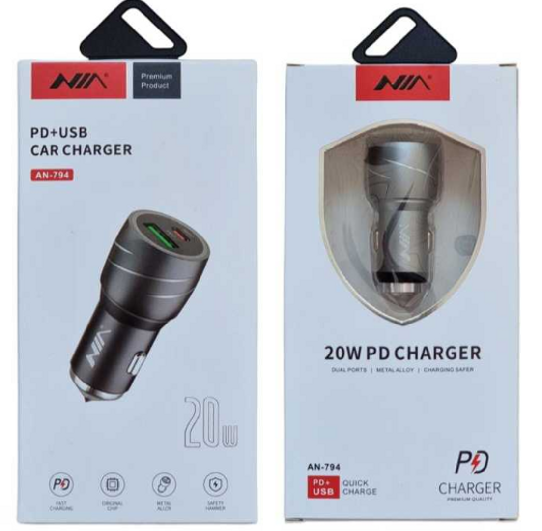 CARGADOR CARRO METALICO TIPO C AN-794 - 20W