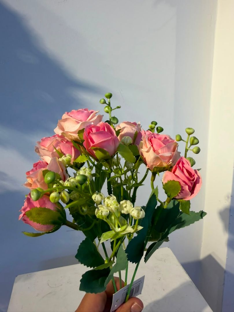 MINI ROSA X 5 ROSADA