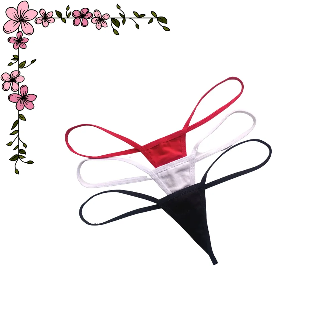 Kit x 3 Súper micro tanga hilo en algodón 