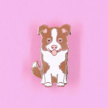 PIN BORDER COLLIE MARRÓN - imagen 1