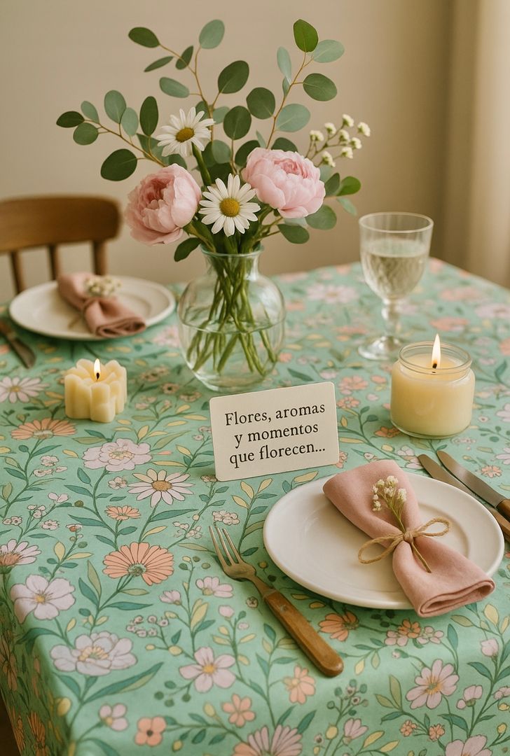 Mantel Estampado Verde 