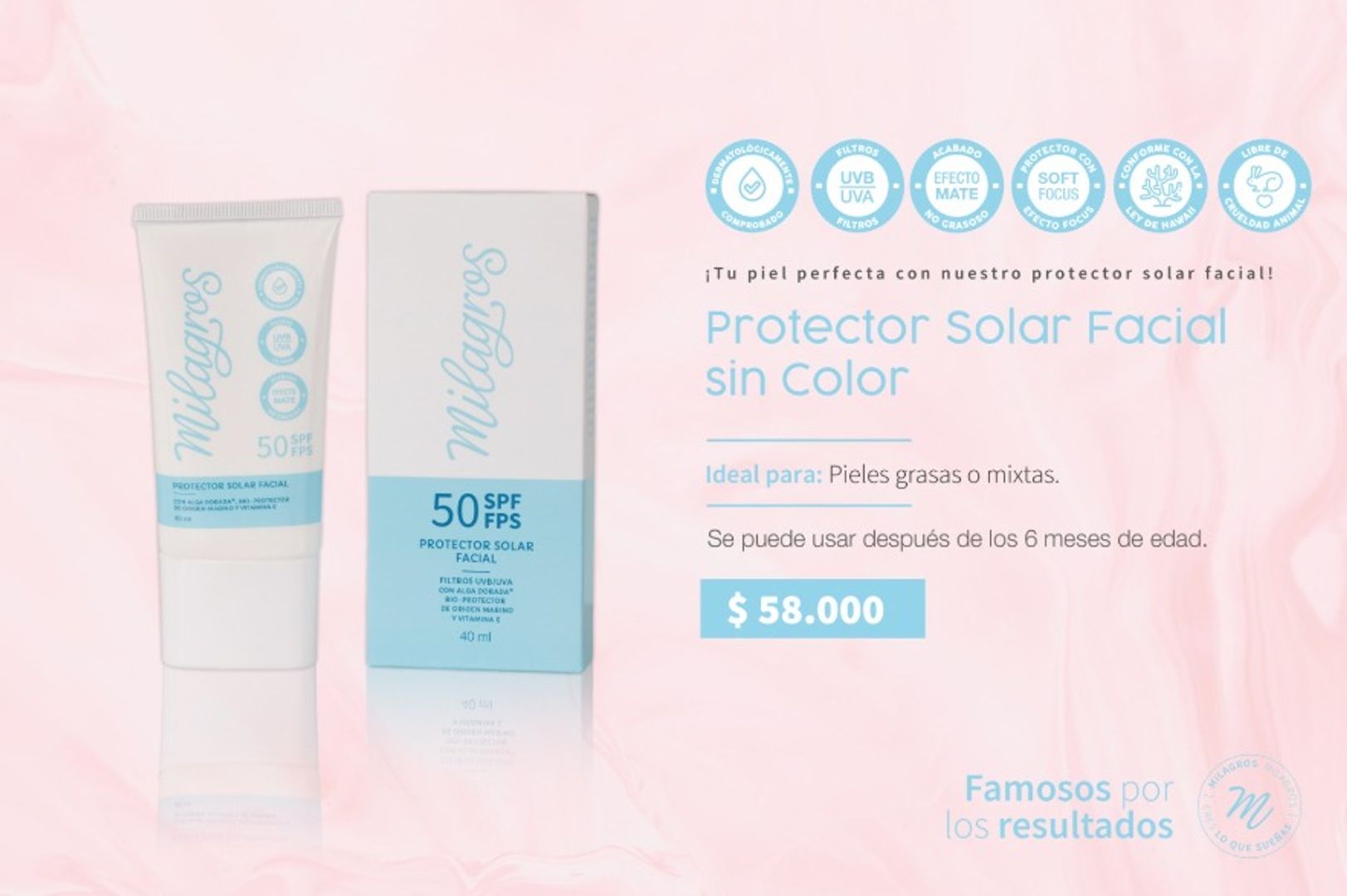 bloqueador tono blanco milagros