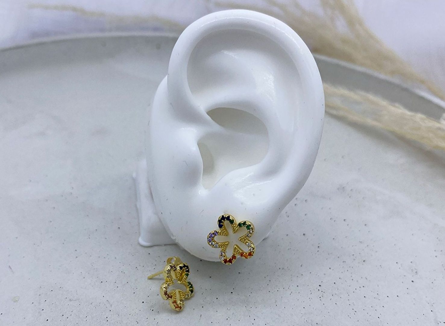 Topo flor, dorado, covergold 