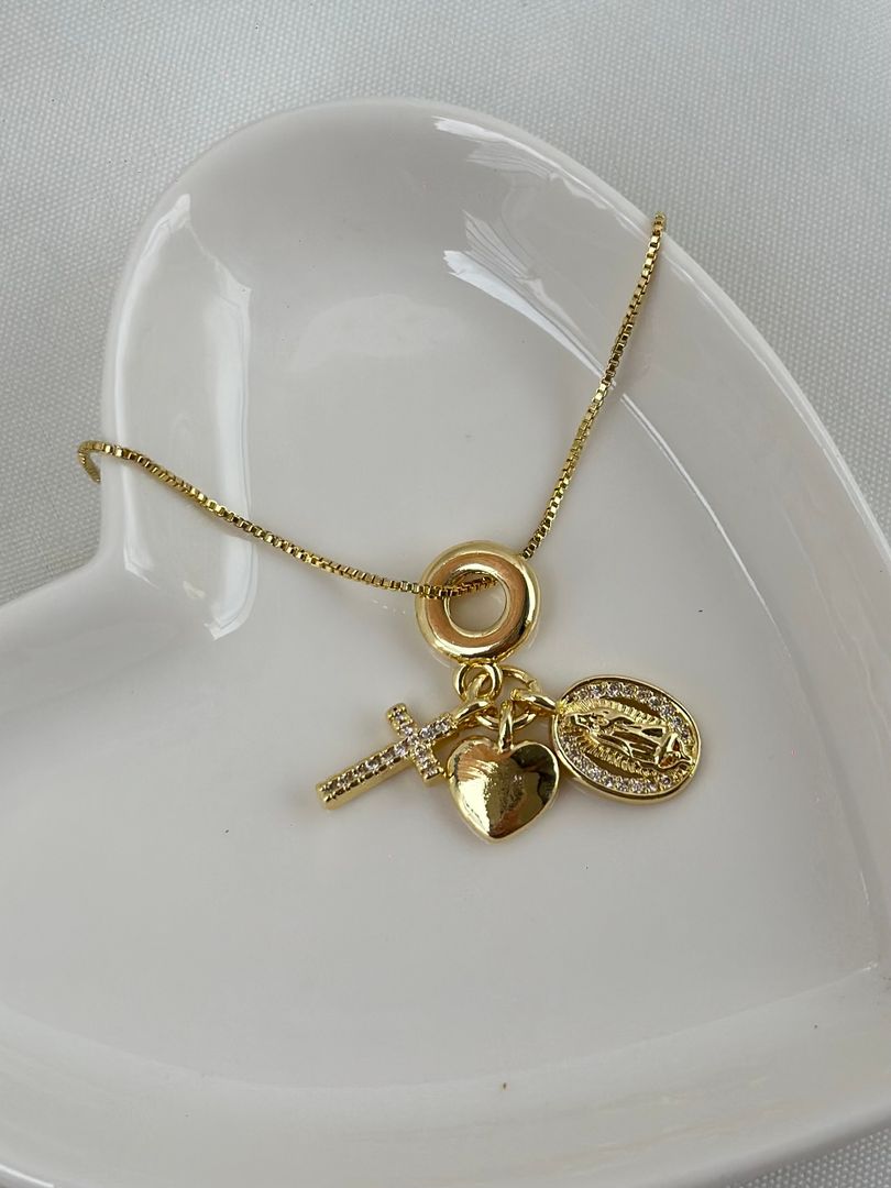 Cadena dijes religiosos 