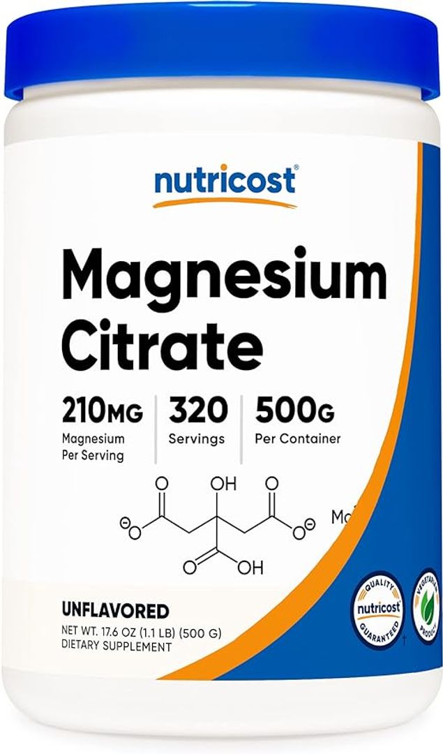 Magnesio Citrato 210 mg 319 servings 500g NUTRICOST