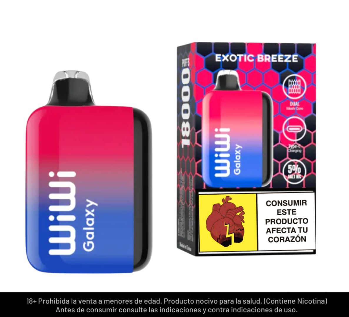 Wiwi Galaxy Exotic Breeze 18.000 Puffs