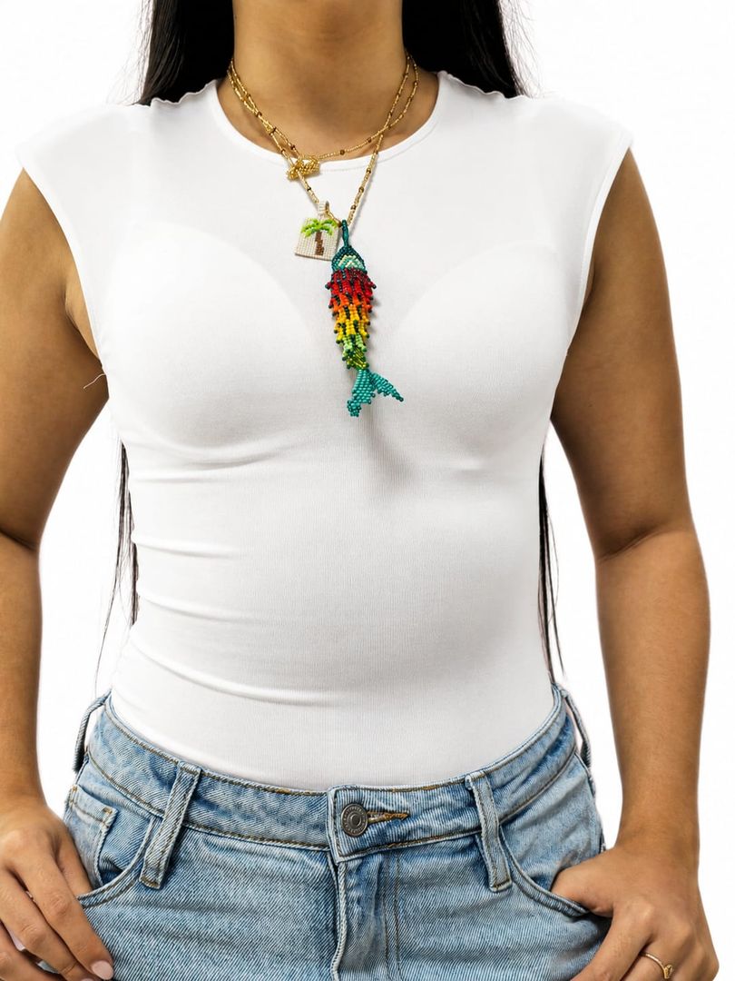 Charm Pez Escama Mostacilla 3D