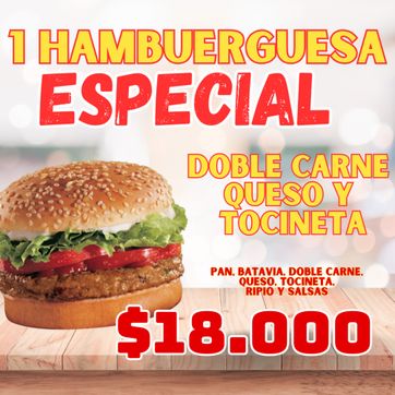 Imagen del producto Hamburguesa Especial Doble Carne