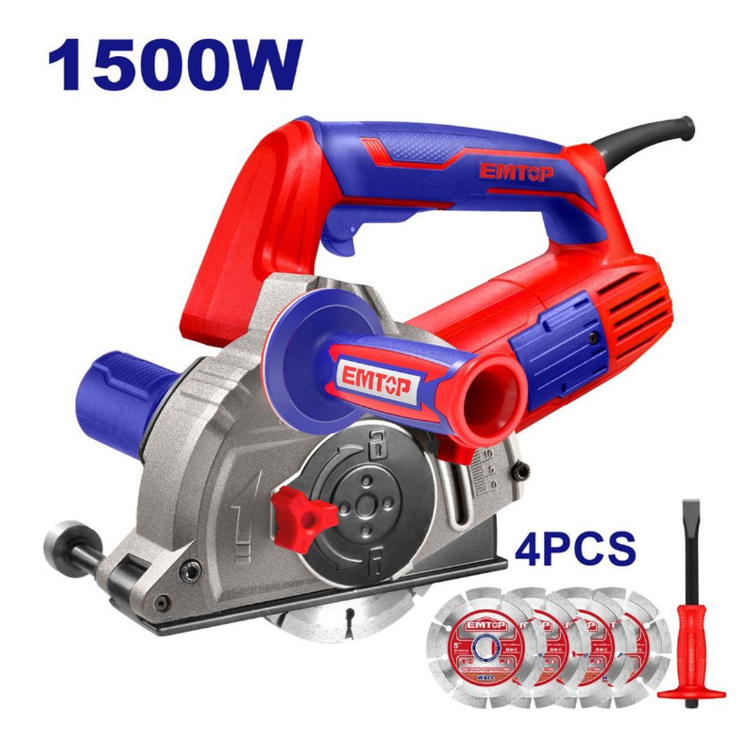 EMTOP SIERRA CIRCULAR DE CONCRETO 5" 1500W/120V SUPER EMTOP+4 DISCOS 5"+1 CINCEL