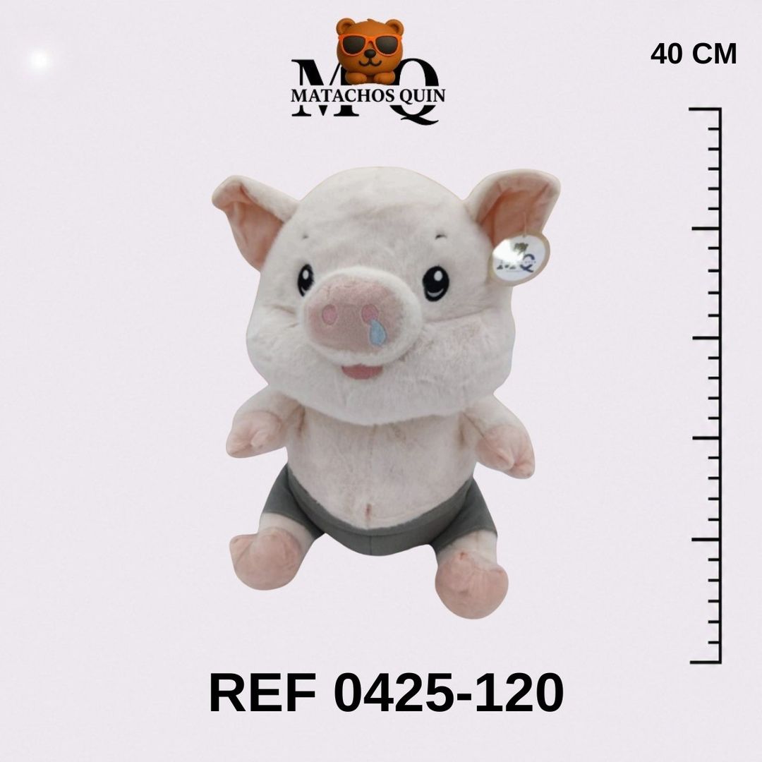 CERDITO CON SHORT GRIS