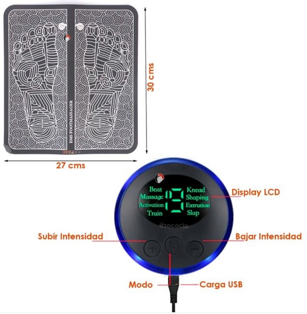 Masajeador de pies Electroestimulador