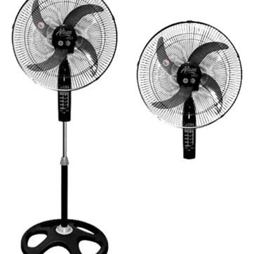 VENTILADOR ALTEZZA 2 EN 1 METALICO NEGRO BALINERA - imagen 1