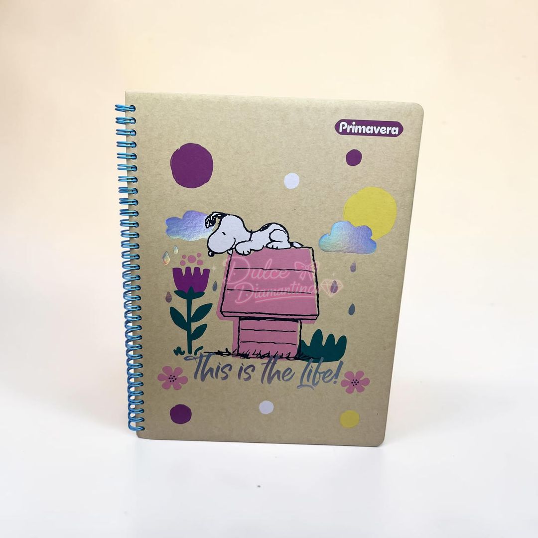 CUADERNO ARGOLLADO SNOOPY 80H CU