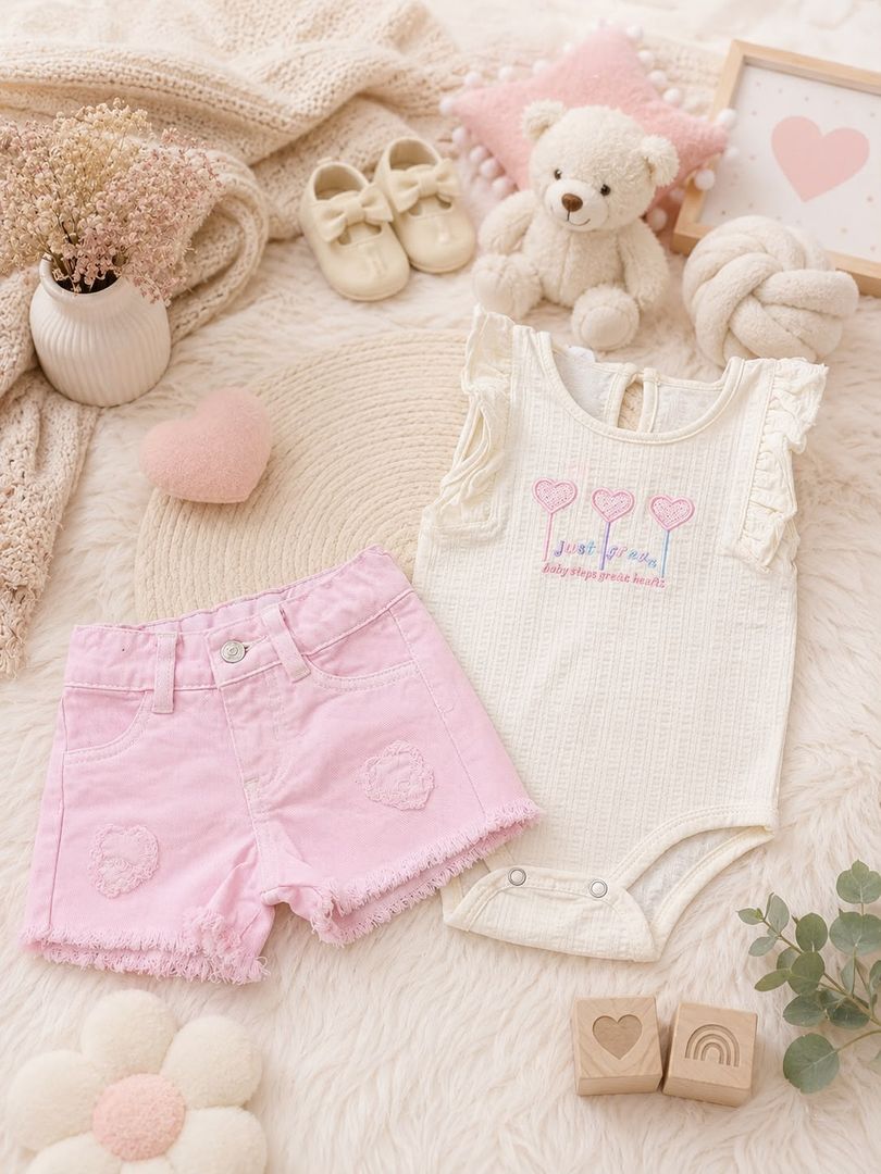 Conjunto short bebita