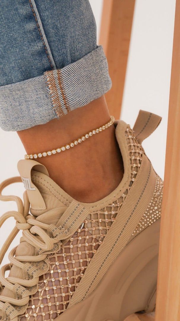 Tobillera circonias cristal 