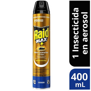 Imagen del producto RAID AEROSOL MAX X 400 ML