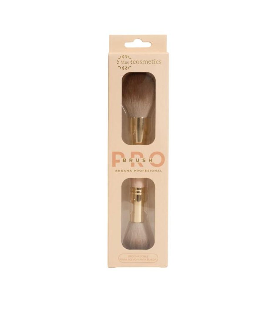 BROCHA DOBLE PARA POLVO Y RUBOR MIIS COSMETICS