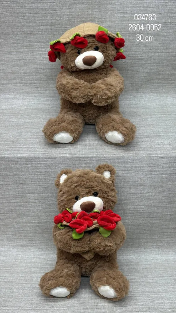 OSO GORRO CONVERTIDO EN FLOR 30 CM
