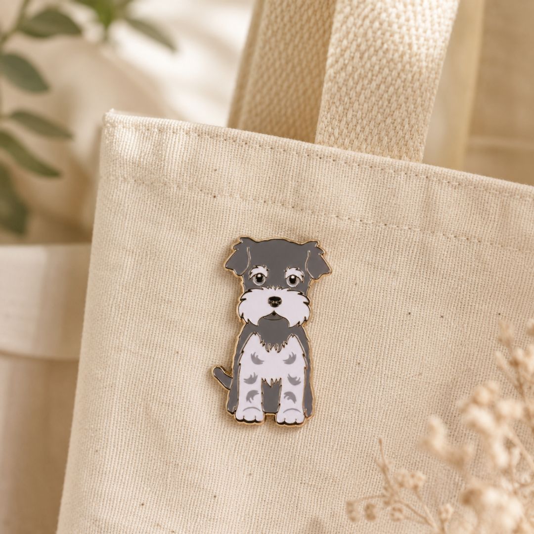 PIN SCHANAUZER GRIS CLARO